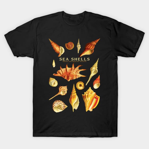 Sea Shells Protect Our Beautiful Wildlifes T-Shirt by KewaleeTee